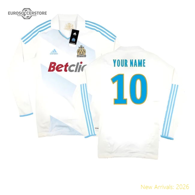 Marseille 2011-12 Player Spec Long Sleeve Home Shirt ((Excellent) L) (Your Name)-PitchVibe Kits